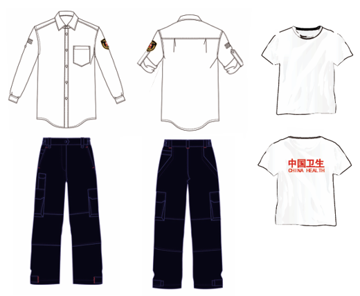 衛(wèi)生應(yīng)急服裝——夏裝襯衫、哈弗紅速干翻領(lǐng)、夏褲